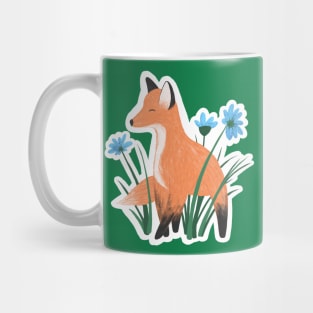 Fox & flowers Mug